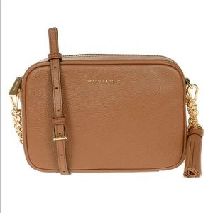 Michael Kors ginny crossbody camera bag acorn brown/gold